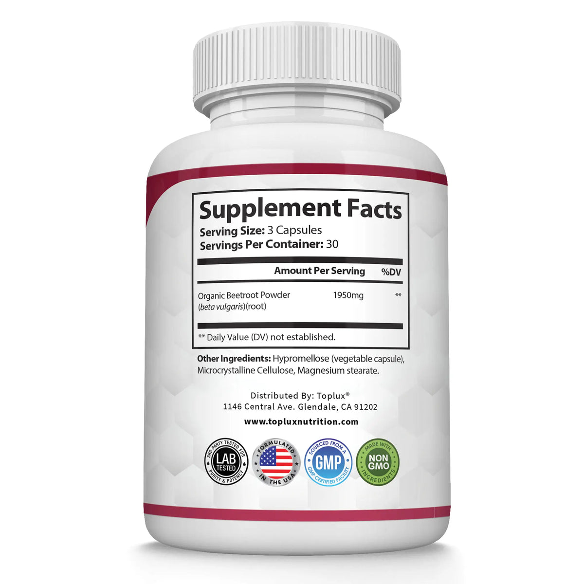 Organic beet root capsules - beetroot for blood flow and circulation, energy and overall health