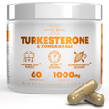 Muscle Stack – Testosterone Booster for Men – 2000mg Turkesterone, Tongkat Ali & Fadogia Agrestis – Strength, Stamina, Energy, Muscle Growth & Recovery Support – Men's T Booster Pills, Lab Tested, 120 Capsules