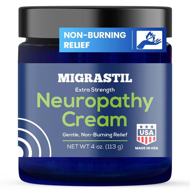 Migrastil Neuropathy Cream - Soothing Cream for Feet, Legs, Hands, Etc. Aloe Shea Butter Gentle Clove Moisturizing Body Care Daily. HSA/FSA Eligible