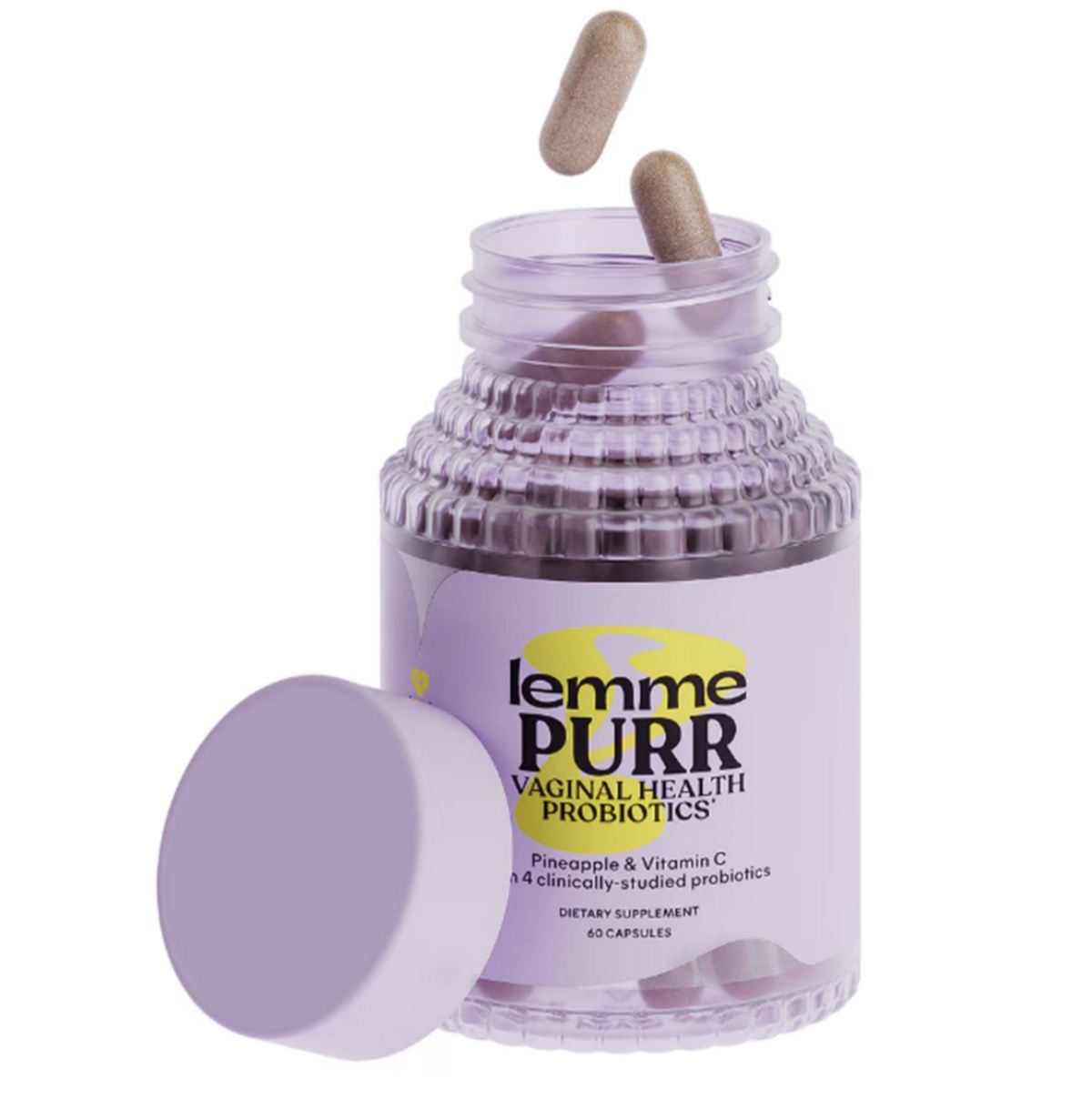 Lemme Purr Gummies - Vaginal Probiotic for Women - Balanced pH, Healthy Odor, Yeast Balance & Flora Support - Tasty Pineapple (60 Count)