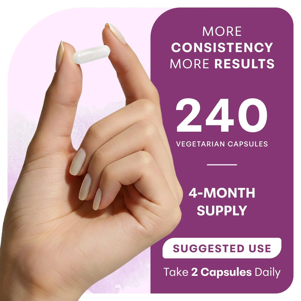 Magnesium Complex for Women, 240 Vegetarian Capsules | 20-in-1 Formula - Magnesium Blend with Vitamin D3, K2, Ashwagandha & More | Filler Free, Non-GMO