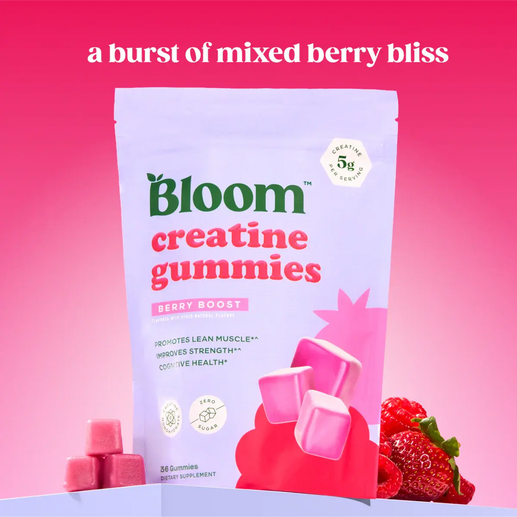 Bloom Nutrition Creatine Gummies -  Energy, Cognitive Health & Post-Workout Muscle Recovery Promotes & Muscle Improves - Creatine for Women