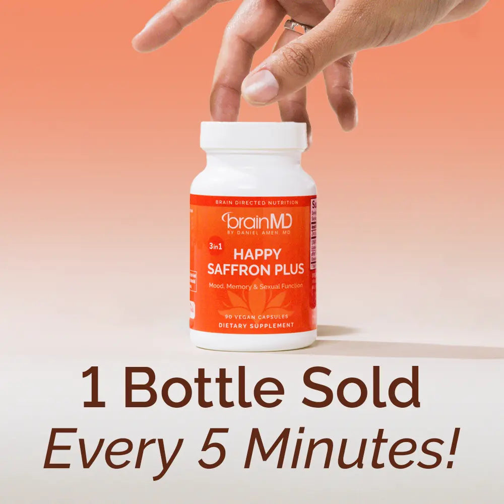 BrainMD - Happy Saffron Plus by Doc Amen | #1 formula for a healthier, happier you - free from gluten, dairy, and eggs