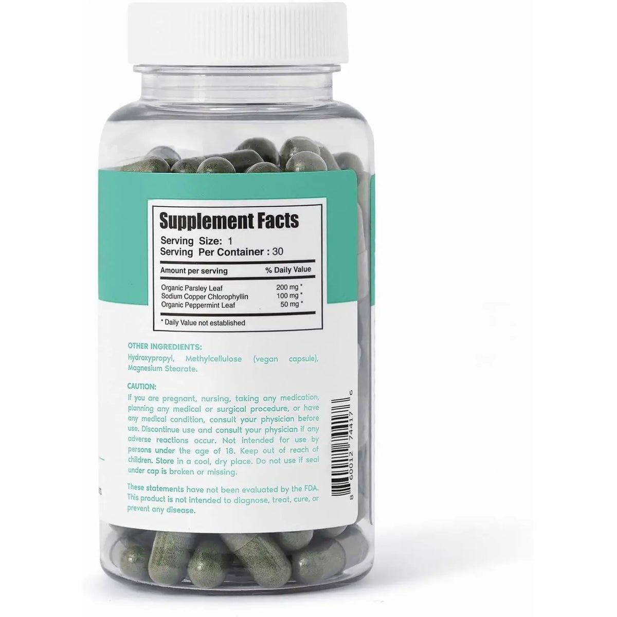 Body Magic Chlorophyll Capsules for Detox, Digestion, Gut Health, and Skin Support, Natural Energy Booster for Oily Skin, 30 Vegan Capsules