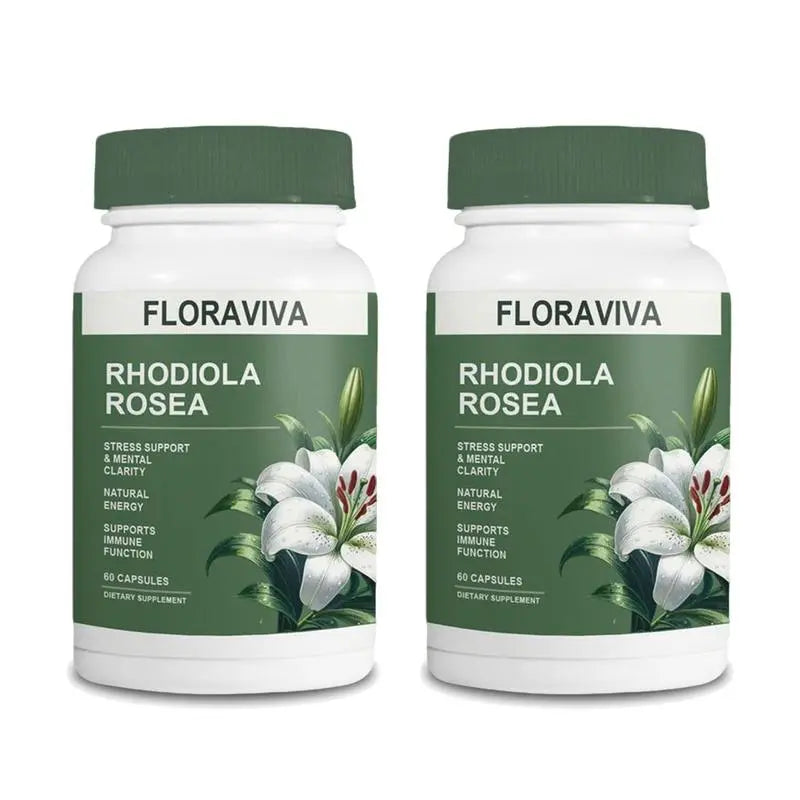 Natural Rhodiola Rosea Wellness Capsules 500mg - Natural Adaptogen Supplement for Stress Support, Mental Focus & Energy - Non-GMO (60 Capsules) Dietary Supplement, More Natural ingredient