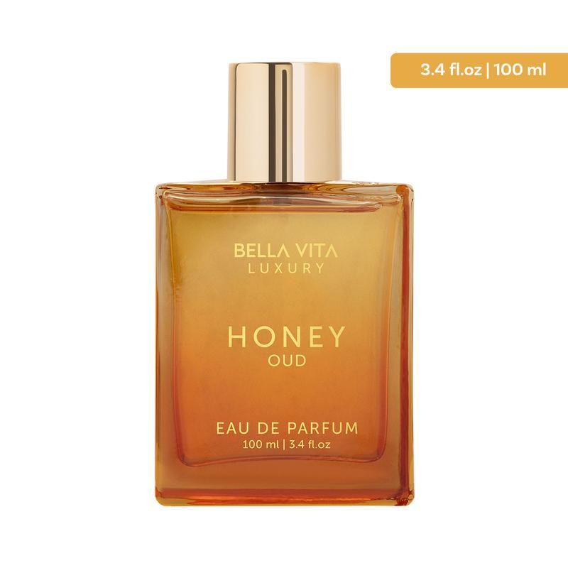 Bella Vita Luxury's Honey Oud | Eau de Parfum 100ml (3.4 fl oz) | Patchouli, Vanilla, Bergamot | Floral & Spicy | Made with Clean & Vegan Essentials Oils | Cruelty Free Fragrance Perfume