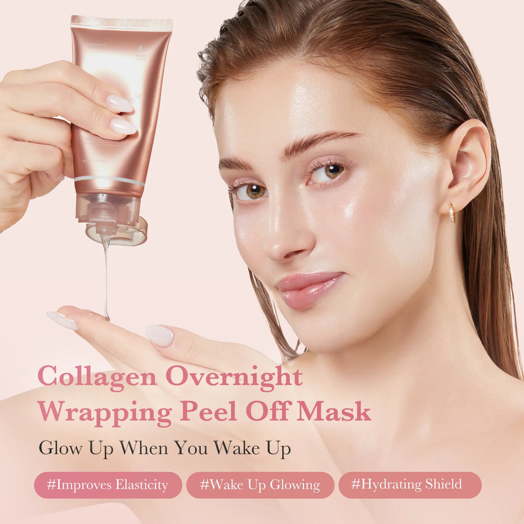 [medicube] Collagen Night Wrapping Mask : SLEEP, SHED, AND GLOW! Skincare Skin Repair Comfort Pink