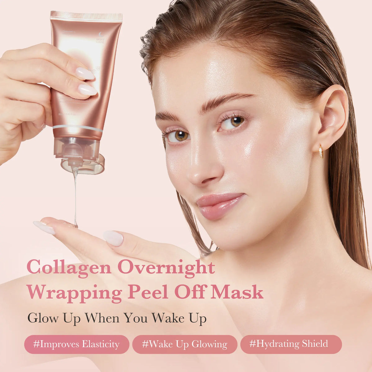 [medicube] Collagen Night Wrapping Mask : SLEEP, SHED, AND GLOW! Skincare Skin Repair Comfort Pink