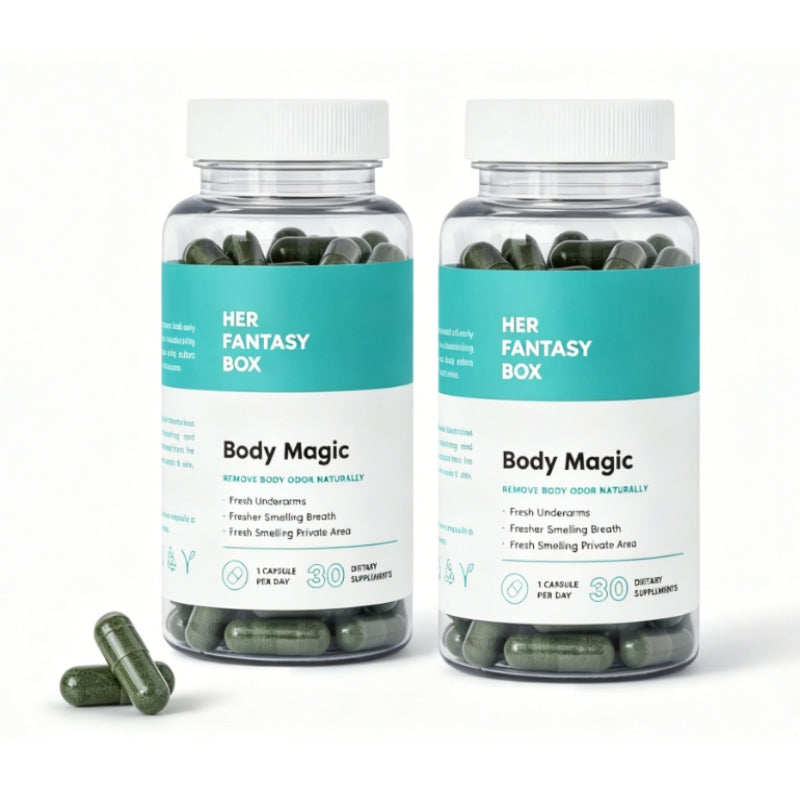 Body Magic Chlorophyll Capsules for Detox, Digestion, Gut Health, and Skin Support, Natural Energy Booster for Oily Skin, 30 Vegan Capsules
