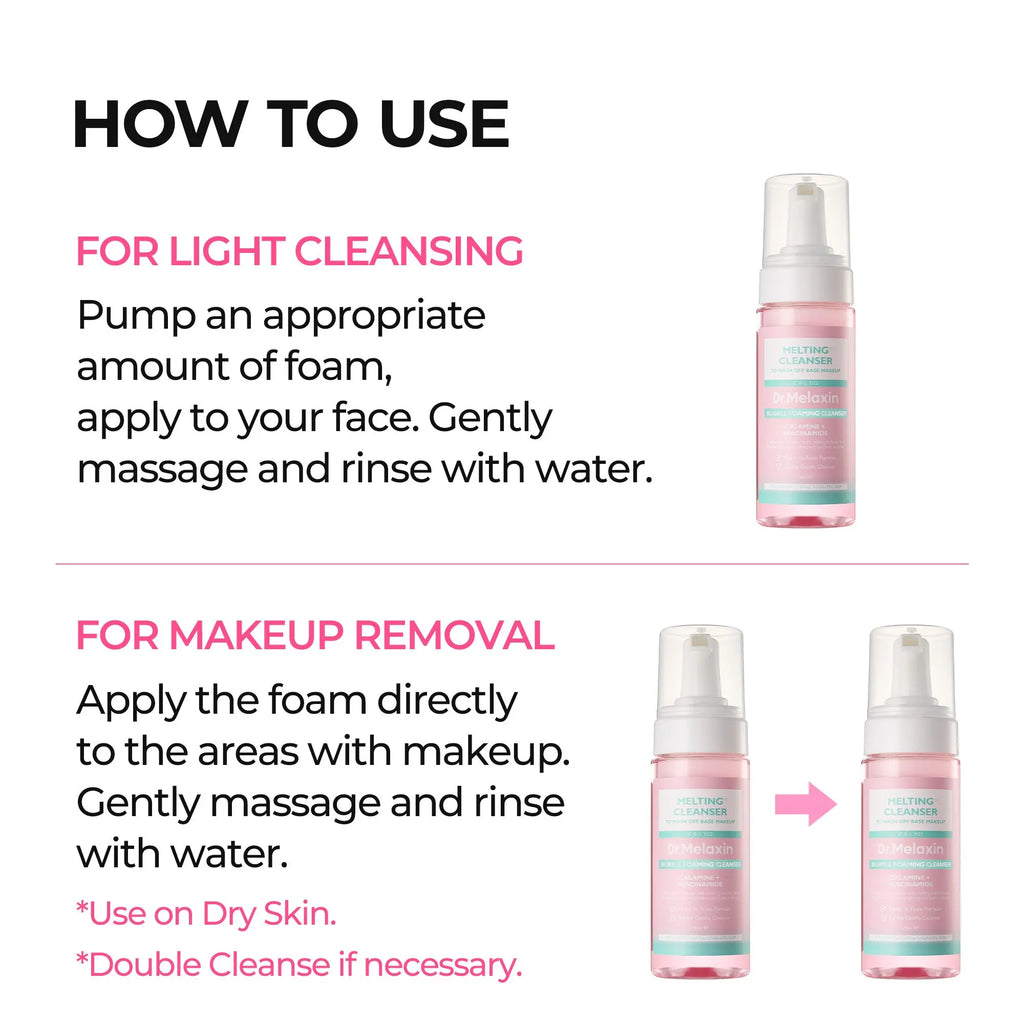 Melting Cleanse Hypoallergenic Makeup remover with Quick Bubble, Deep Pore Cleansing for all skin type, 150ml