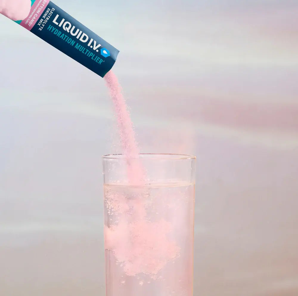 Liquid I.V. Hydration Multiplier - Cotton Candy - Hydration Powder Packets | Electrolyte Powder Drink Mix | Convenient Single-Serving Sticks | 8 Vitamins & Nutrients | 1 Pack (16 Servings)