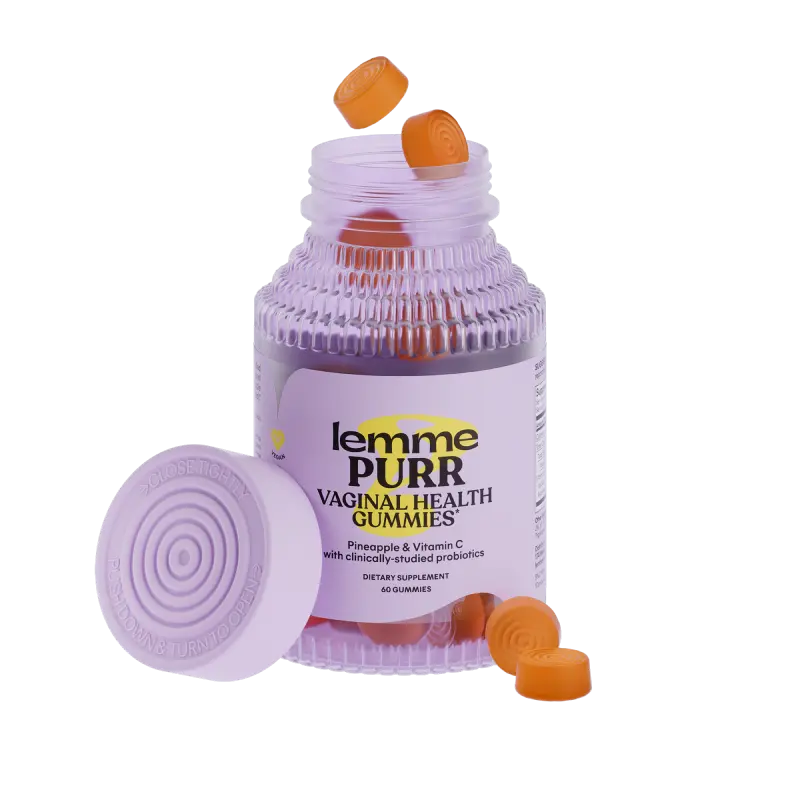 Lemme Purr Gummies - Vaginal Probiotic for Women - Balanced pH, Healthy Odor, Yeast Balance & Flora Support - Tasty Pineapple (60 Count)