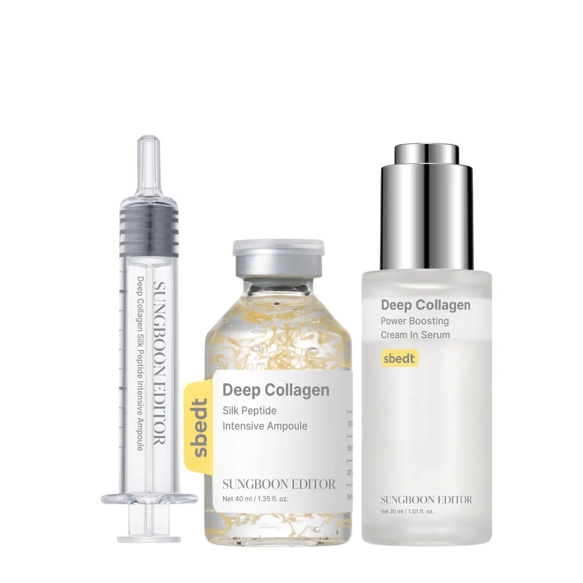 [Sungboon] Silk Collagen & Peptide Face-Lift Duo Tiktok Exclusive – Ampoule + Serum with 8 types Hyaluronic Acid for wrinkles & fine lines | Gift set Firming, Moisturizing, Collagen Boosting, Anti aging Korean Home for all skin types Daily Restore