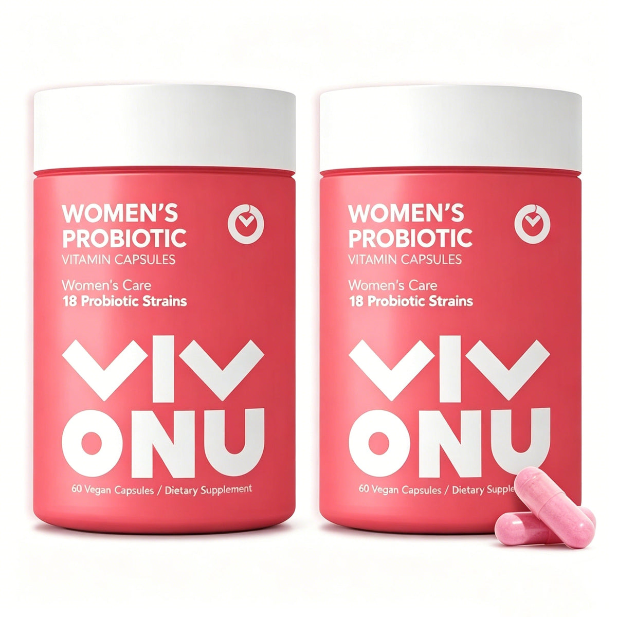 VivoNu Women's Probiotic,Prebiotics & Lactobacillus Probiotic Blend,60 Billion CFUs,18 Strains,Help Women's Health,Boost Immune,Digestive,Gut,Promote Healthy Vaginal Odor & Vaginal Flora
