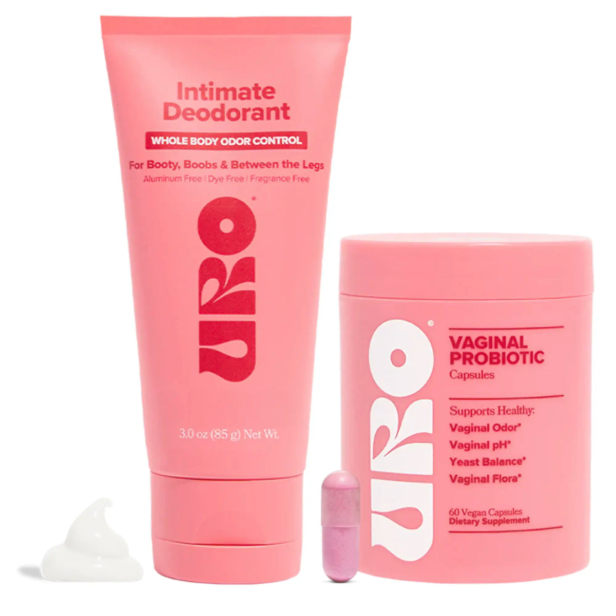 Always Fresh Kit: URO Women's Probiotics & URO Whole Body Deodorant by O Positiv Health
