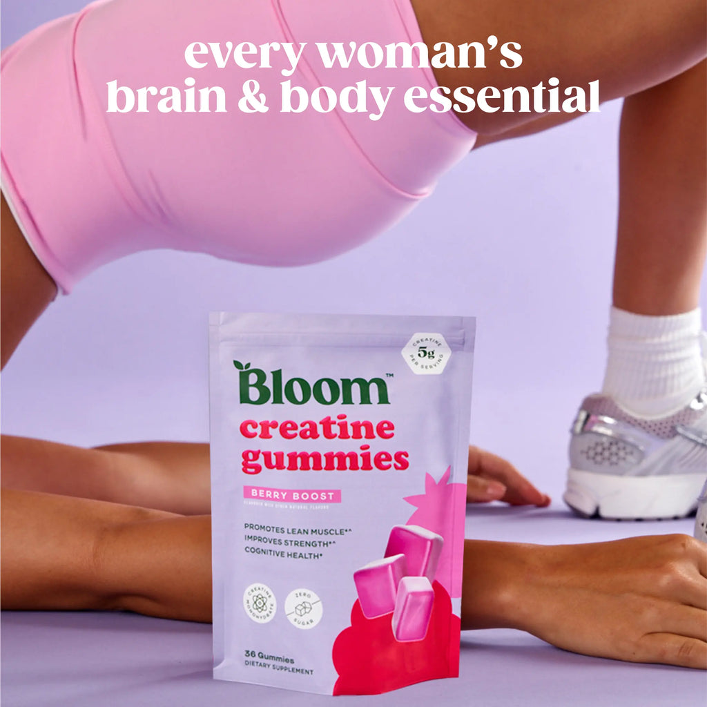 Bloom Nutrition Creatine Gummies -  Energy, Cognitive Health & Post-Workout Muscle Recovery Promotes & Muscle Improves - Creatine for Women