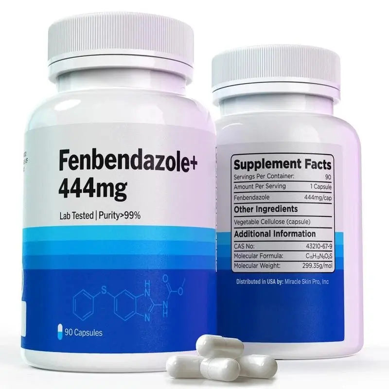 Fenben Fenbendazole 444mg 90 Count 99%25 Purity Lab Tested Supplement for Dietary Fitness
