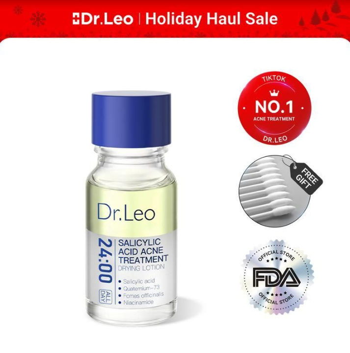 Dr.Leo Drying Lotion | Pimple Treatment & Body Acne Treatment | Visibly Shrinks Pimples in 24 Hours & Helps Fade Acne Marks in 7 Days | With 1.8%25 Encapsulated Salicylic Acid, 4%25 Niacinamide & 10%25 Sulfur (20ml) #mothersdaygift #Summervibes