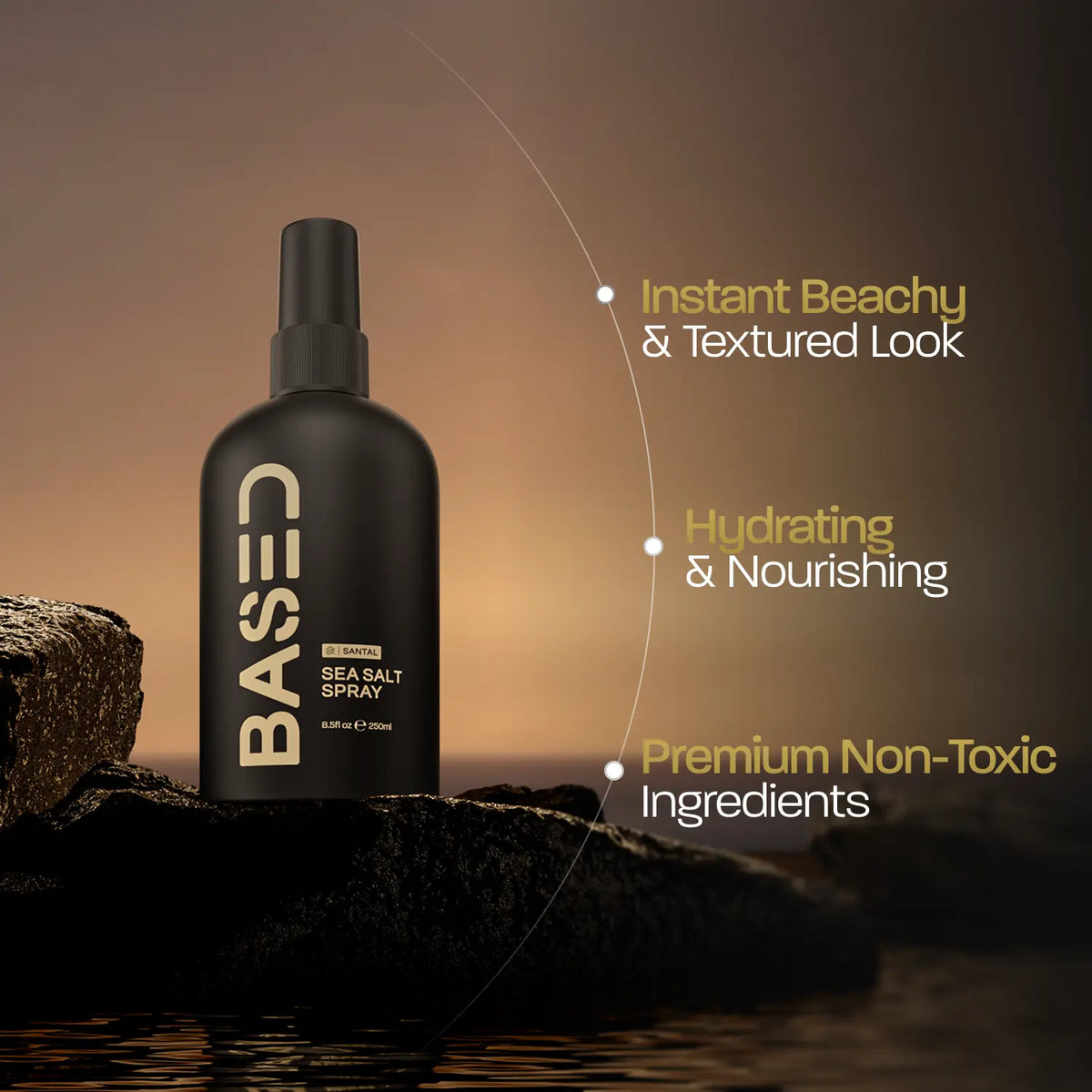 BASED Sea Salt Spray | Instant Volume & Texture | Infused with Kelp Extract & Vitamin B5 | Simple, Effective, BASED.