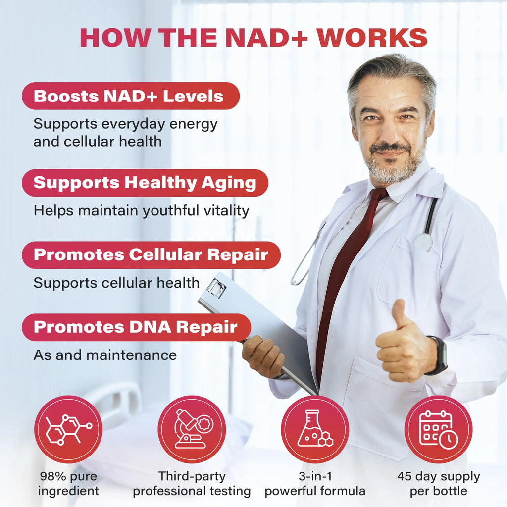 ZOOONE NAD+ Drink Mix 1000mg, Berry Flavor | Nicotinamide Riboside & Resveratrol Supplement, DNA Repair, Anti-Aging for Skin, Boost Cellular Energy & Focus, 30 Packets for Men & Women