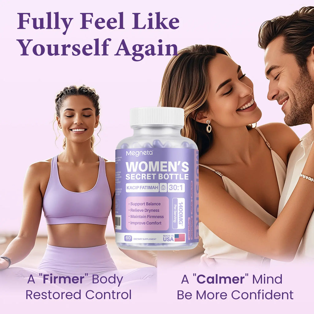 Women'S Secret Bottle- 60 Tablets - Healthcare | Kacip Fatimah 1000MG |Plus with manjakan & Slippery Elm & Fenugreek（Old & New Packaging--Mixed Shipment）