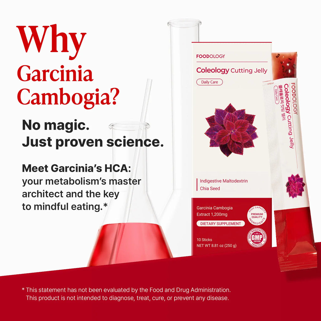 [FOODOLOGY] Coleology Cutting Jelly Balance Daily Diet,Supports Carbohydrate Metabolism, Promotes Smooth Digestion-1 Pack of 10, Refreshing Pomegranate Flavor Contains Garcinia Cambogia, Chia Seeds Collagen, Hyaluronic Acid