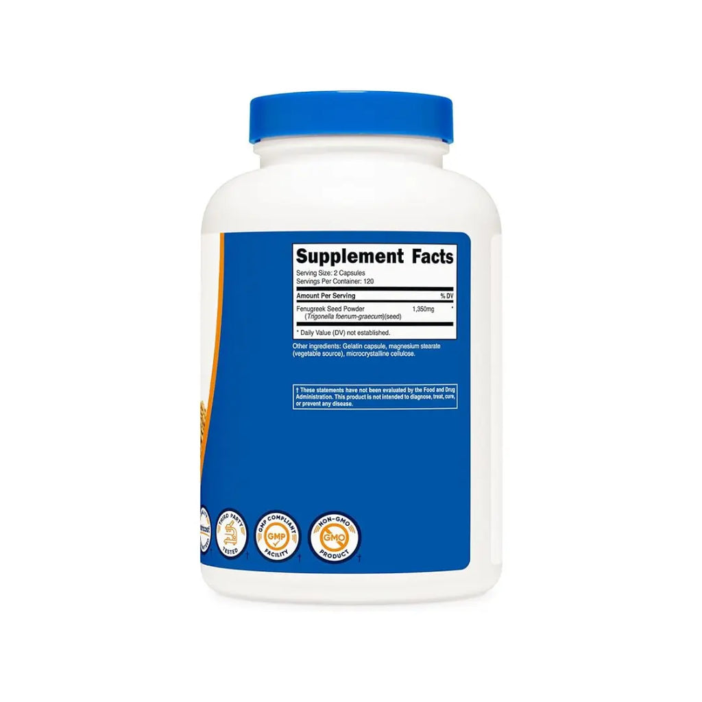 Nutricost Fenugreek Capsules Supplement - 240 Capsules