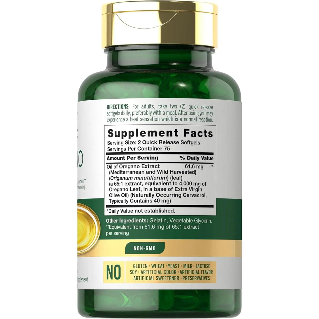 Carlyle Oregano Oil 4000Mg Supplement | 150 Softgel Capsules | Contains Carvacrol | Non-Gmo & Gluten Free Formula Carlyle