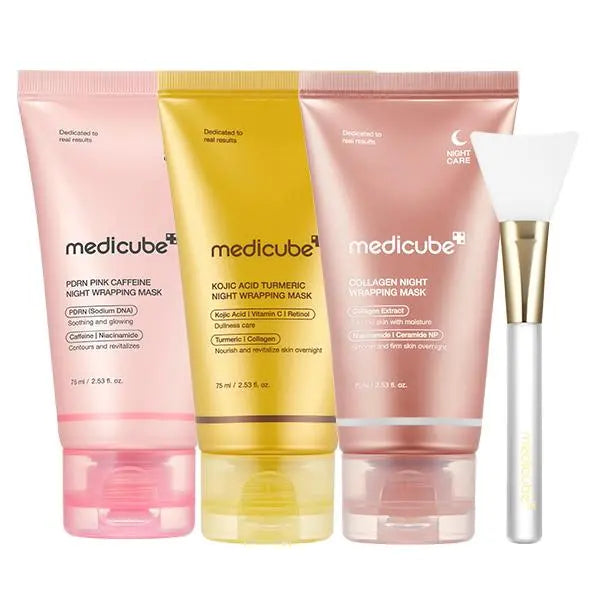 [medicube] Collagen Night Wrapping Mask : SLEEP, SHED, AND GLOW! Skincare Skin Repair Comfort Pink