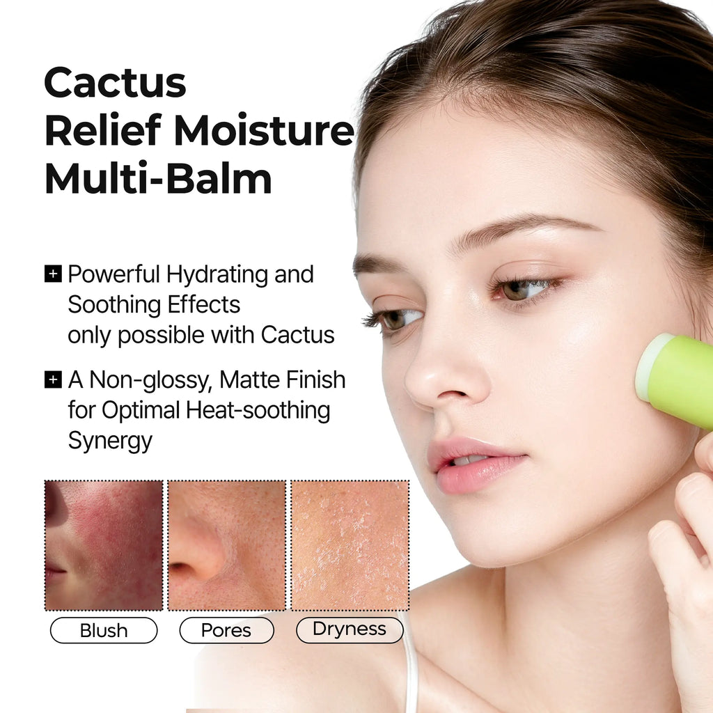 CACTOX PORE RELIEF MULTI BALM with Cactus Cooling Reduce Puffiness & Pore Tightening for Visible Pore Care Skin Repair